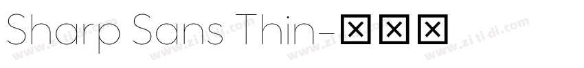 Sharp Sans Thin字体转换